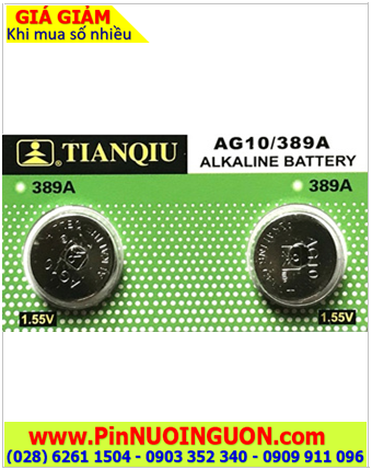 Pin AG10 LR1130 - Pin cúc áo 1.5v Alkaline Tianqiu AG10 LR1130 LR54 chính hãng 